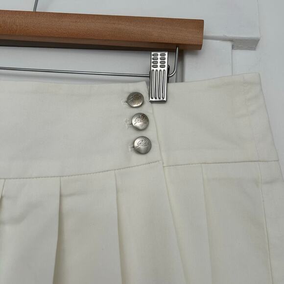 NWT I.Am.Gia Remini Skort Micro Mini Skirt Women’s XL White Pleated Buttons - Picture 7 of 13
